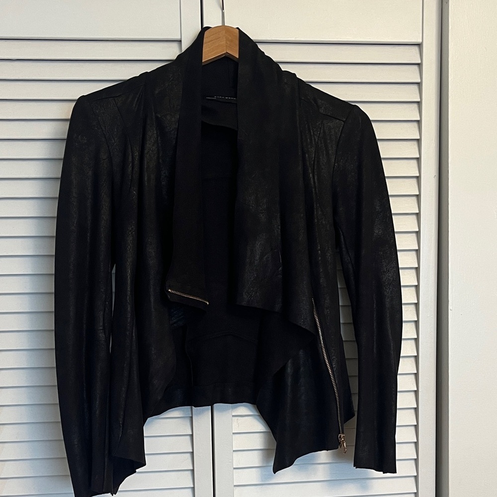 Zara Black Faux Leather Jacket